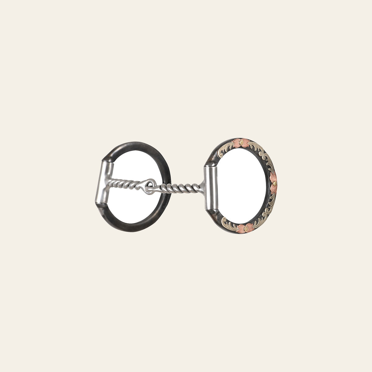 Classic Equine Tool Box Horse Bit Single Joint Twisted Wire Snaffle D Ring