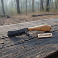 Damascus Bull Cutter Knife Twisted Steel Olive Wood Handle