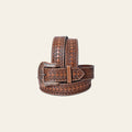 COMFYTACK Western Genuine Leather Belt for Men Women Cowboy Cowgirl Handmade Unisex Full Grain Heavy Duty Floral Tooled