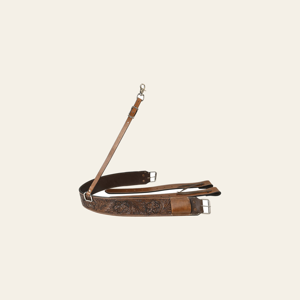 HILASON Horse Western Carved Leather Rear Flank Back Cinch Girth Saddle Billets Comfytack | Billet Strap