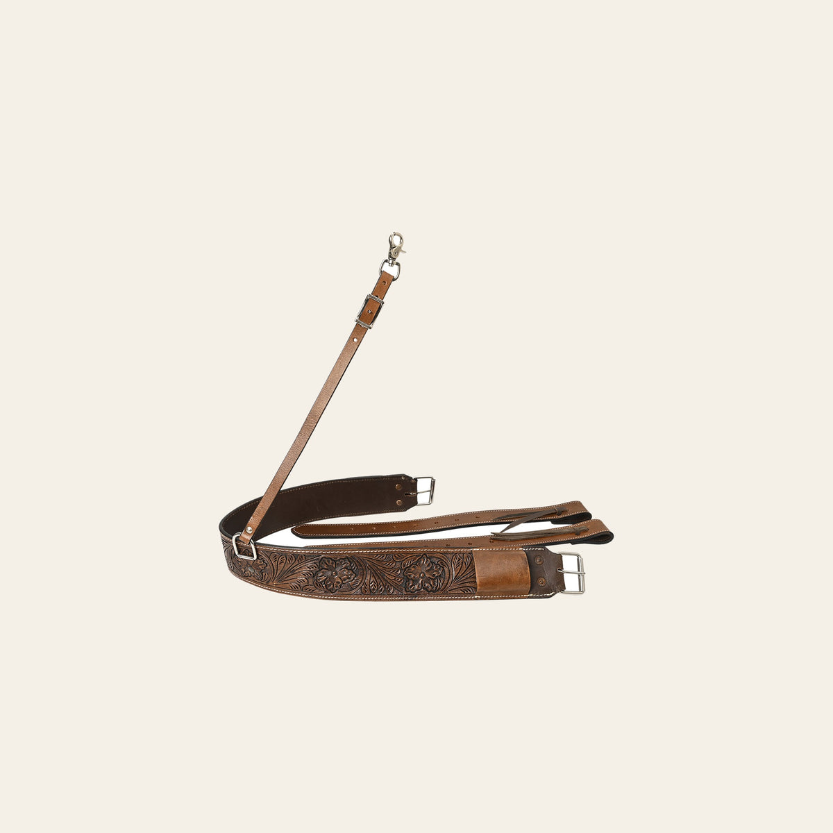 HILASON Horse Western Carved Leather Rear Flank Back Cinch Girth Saddle Billets Comfytack | Billet Strap