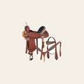 Comfytack Western Saddle Leather Trail Horse Tack Set Brown | Western Saddle | Saddle for Horses | Horse  Tack Set