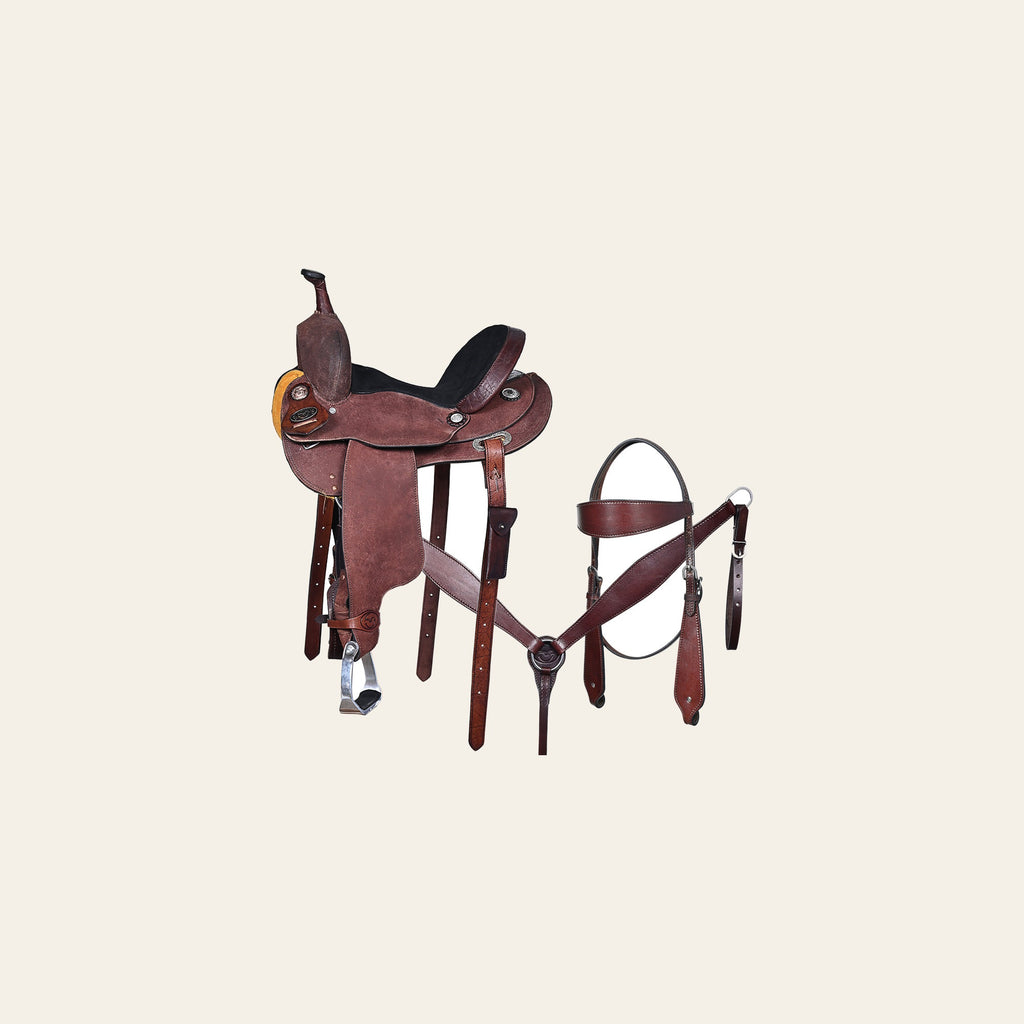 Comfytack Western Saddle Leather Trail Horse Tack Set Brown | Western Saddle | Saddle for Horses | Horse  Tack Set