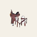 Comfytack Western Saddle Leather Trail Horse Tack Set Brown | Western Saddle | Saddle for Horses | Horse  Tack Set