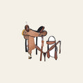 Comfytack Western Saddle Leather Trail Horse Tack Set Dark Brown | Western Saddle | Saddle for Horses | Horse  Tack Set