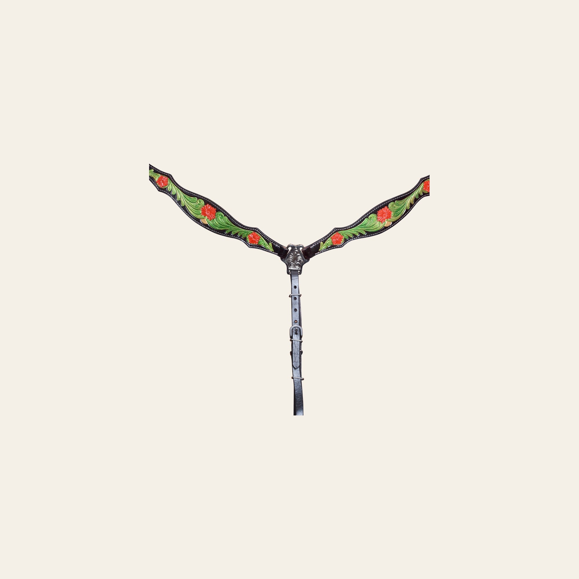 COMFYTACK Western Horse Hand Painted Headstall Breast Collar Tack Genuine Leather
