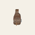 COMFYTACK Western Horse Leather Saddle Bag Heavyduty Floral Dark Brown