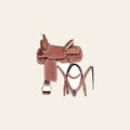 Comfytack Rough Out Western Saddle Leather Trail Tack Brown | Western Saddle | Saddle for Horses | Horse Tack Set