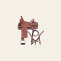 Comfytack Rough Out Western Saddle Leather Trail Tack Brown | Western Saddle | Saddle for Horses | Horse Tack Set