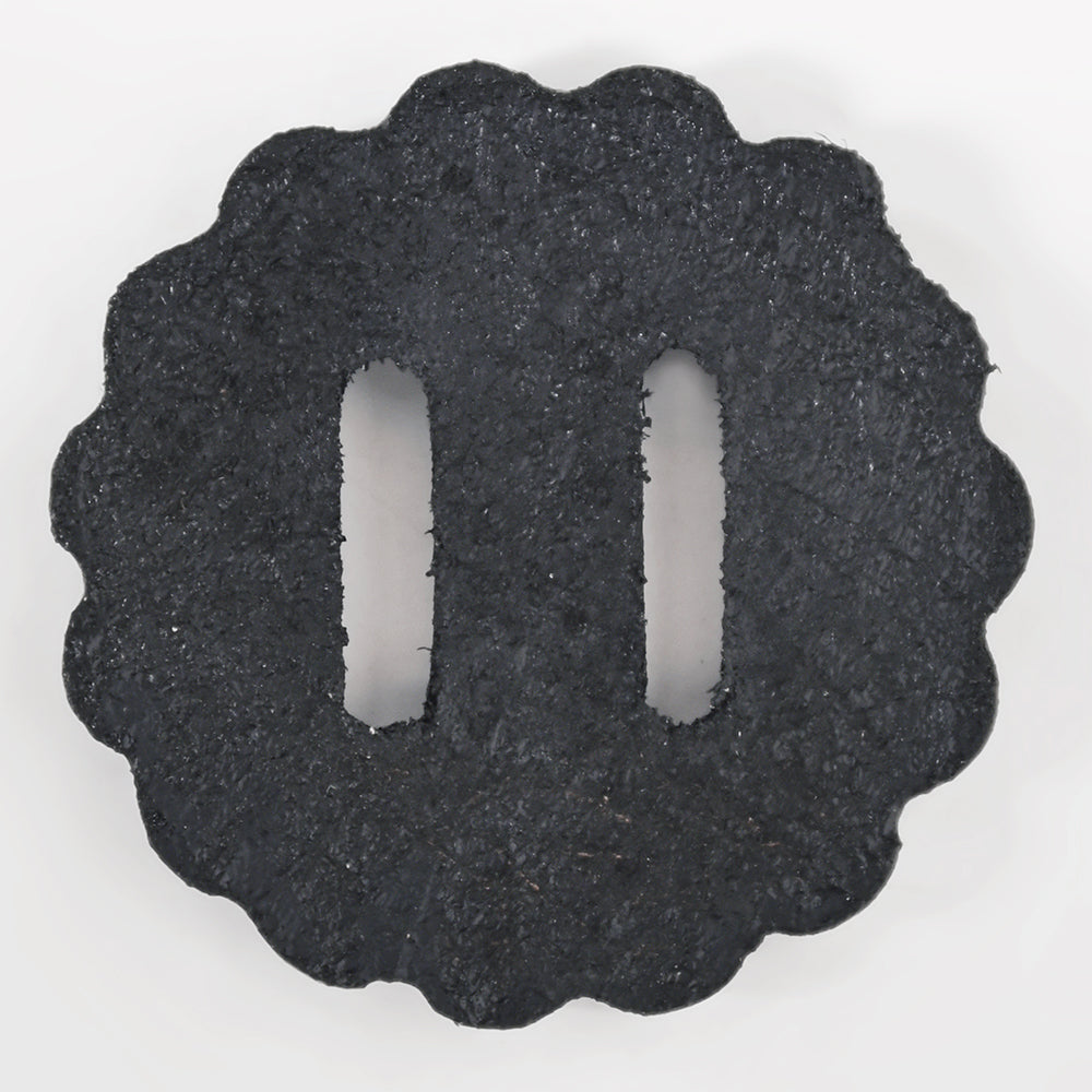 Hilason Slotted Scalloped Leather Rosette Concho Saddle Tack Black 1-3/4"