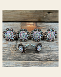 Copper AB Saddle Conchos on a warm cream background