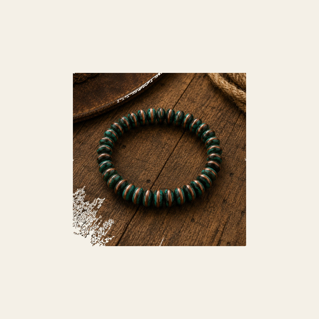 Patina Copper Fashion Navajo Pearl Stretch Bracelet