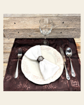Copper Clear Crystal Concho Napkin Ring #CNR100 on a warm cream background