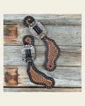 Copper Dot Honeycomb Clear Spur Straps #SS127 on a warm cream background
