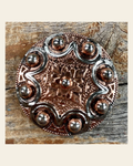 Copper Dots 1.5" #W184L on a warm cream background