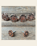 Copper Dots Saddle Set SSW184 on a warm cream background