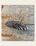 Copper Feather Concho 2" W169S on a warm cream background