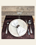 Copper Feather Western Concho Napkin Ring #CNR109 on a warm cream background