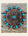 Copper Flower Turquoise Berry Jacket #BJW111L on a warm cream background