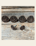 Copper Rose Saddle Set SSW107 on a warm cream background