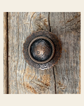 Copper Round Concho 1.5" W101L on a warm cream background
