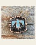 Copper Thunderbird Concho 1” W116S on a warm cream background