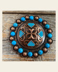 Copper Turquoise Concho Berry Jacket #BJW104L on a warm cream background