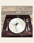 Copper Turquoise Flower Western Concho Napkin Ring #CNR110 on a warm cream background