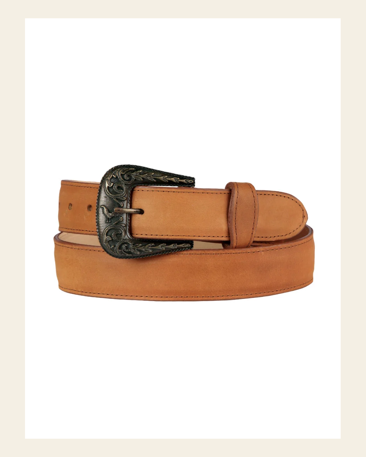 Cowboy Belt - El General - Crazy Kansa 44662 on a warm cream background