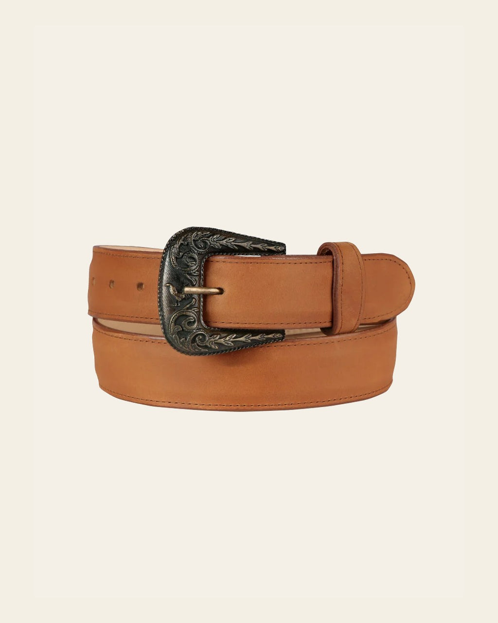 Cowboy Belt - El General - Crazy kansas 44661 on a warm cream background
