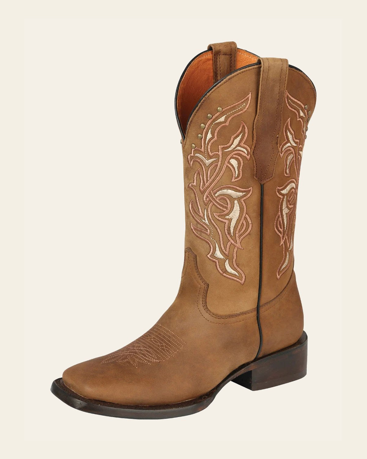 Cowboy Boot Rodeo El General - Alazan Tobacco 44649 on a warm cream background