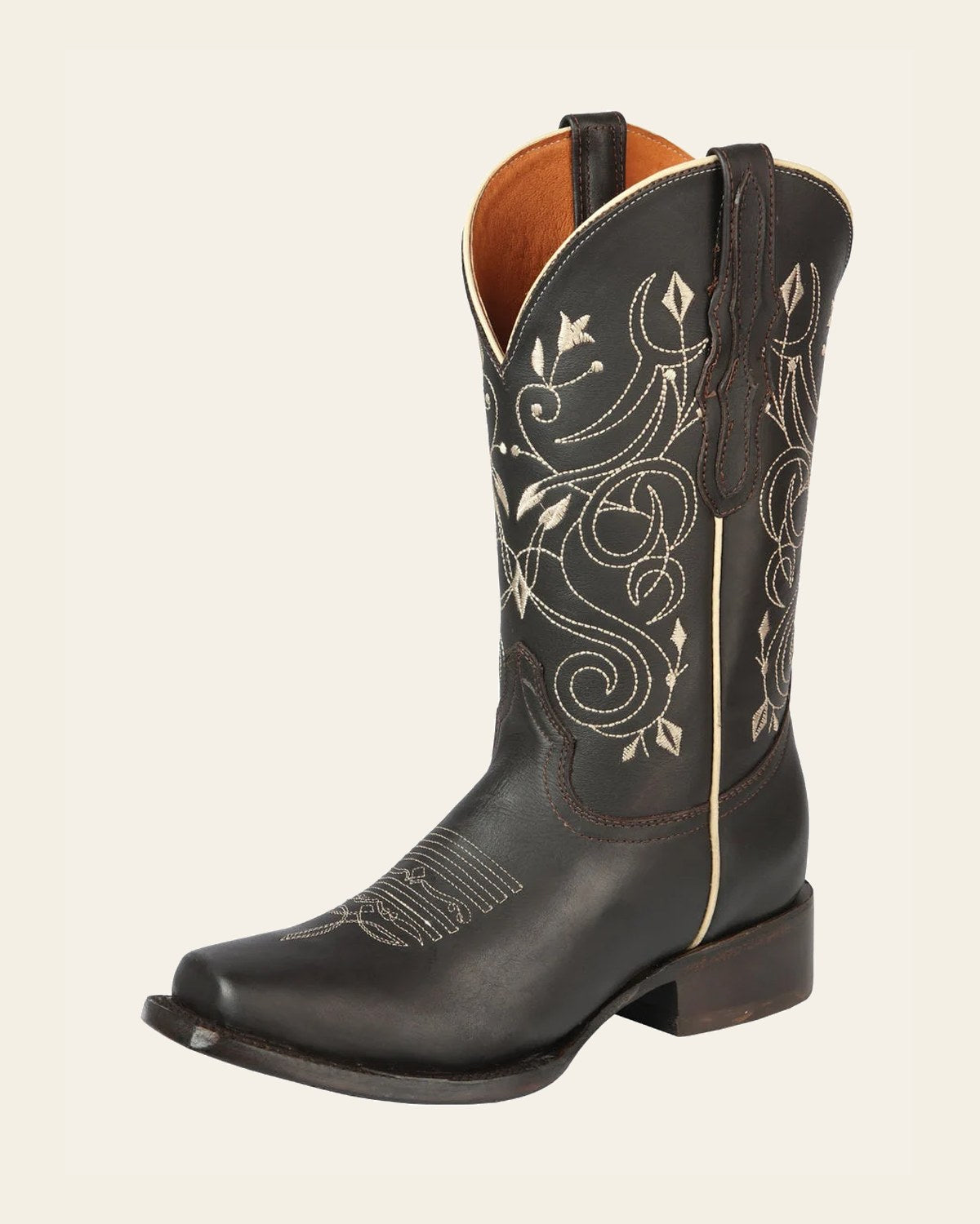 Cowboy Boot Rodeo El General Crazy Choco 44850 on a warm cream background