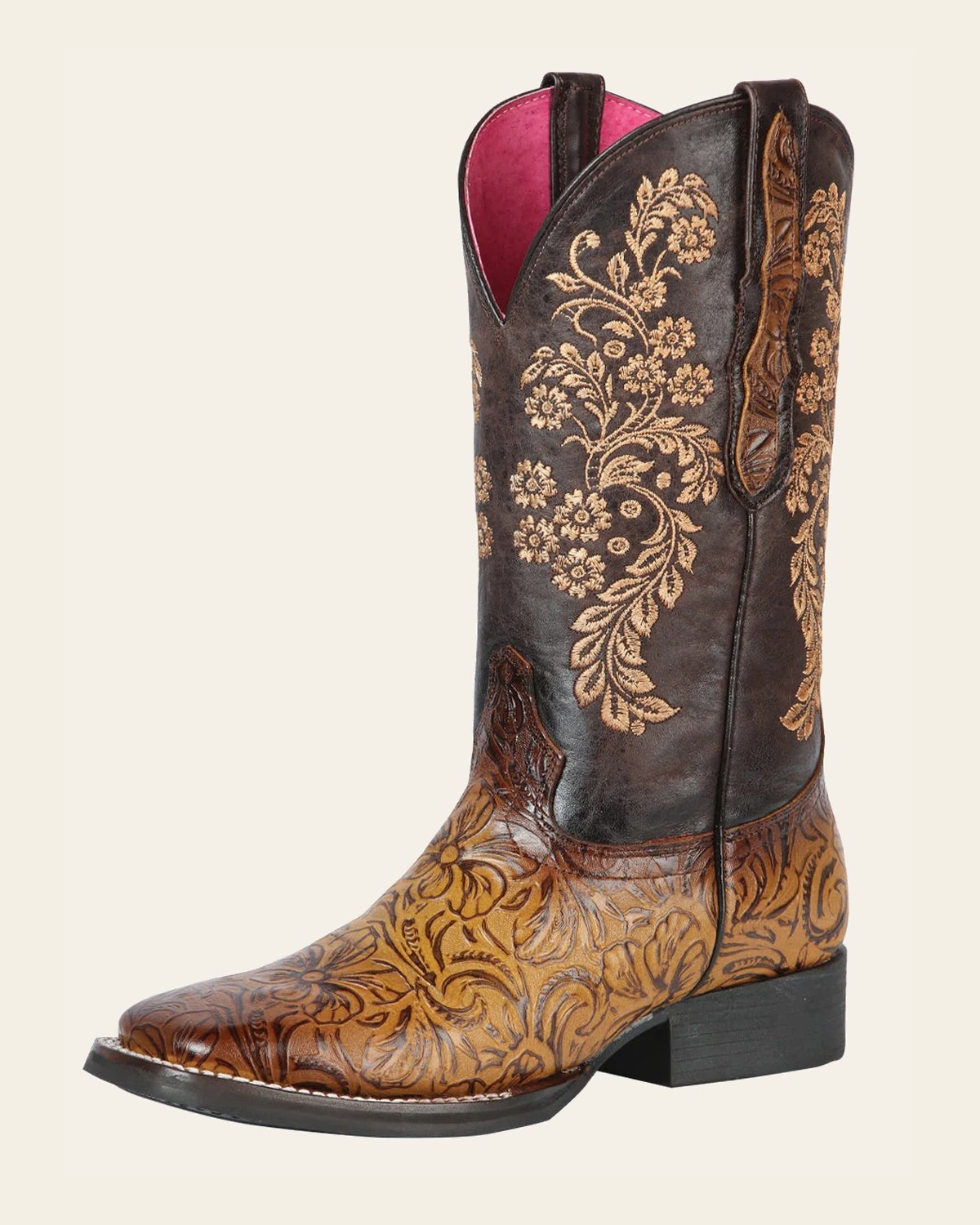 Cowboy Boot Rodeo El General - Printed Orix Aumado 44634 on a warm cream background