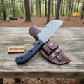 Custom Handmade - 12.Inches Beautiful Full Damascus Tracker knife