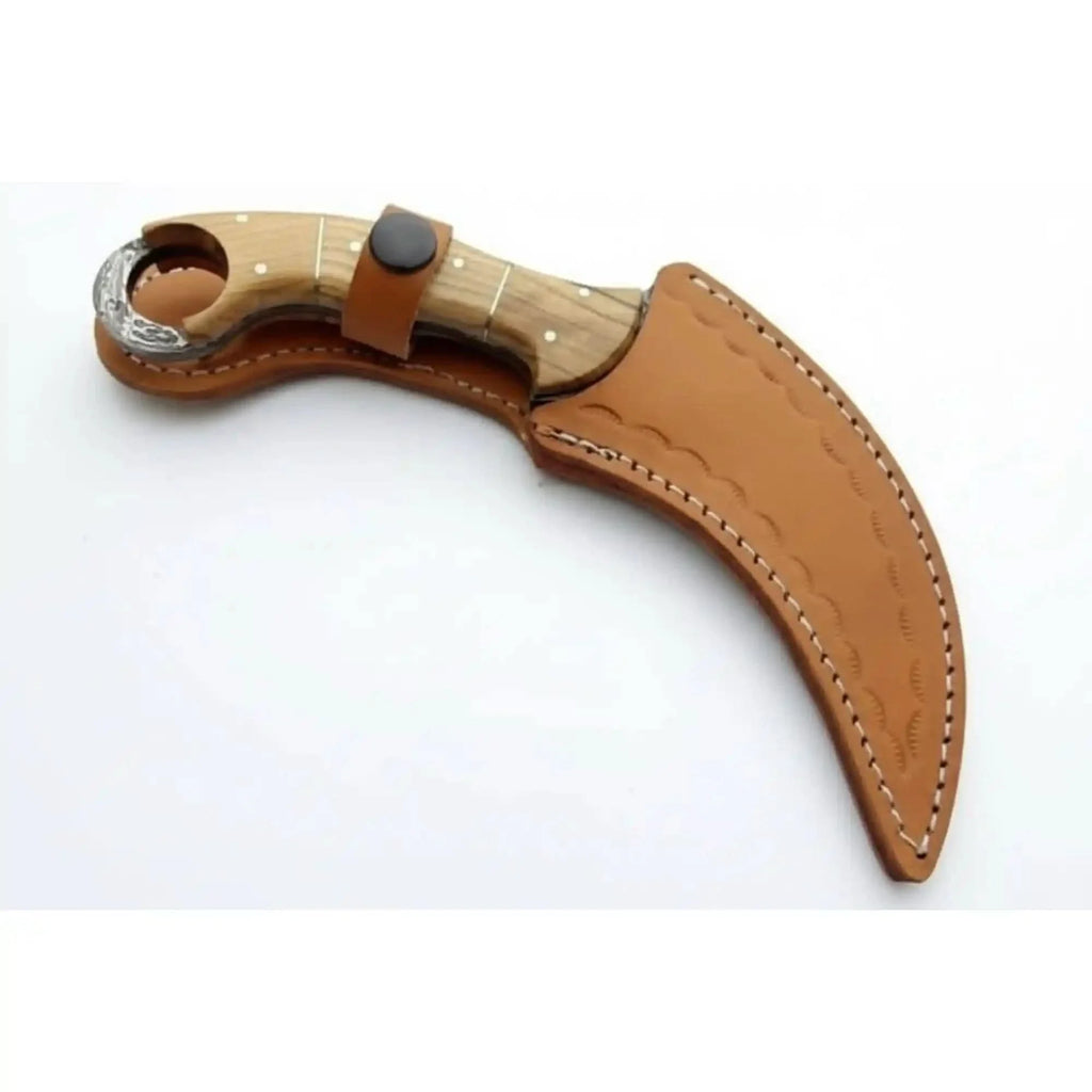 Custom Handmade Damascus Steel  Full Tang Karambit Knife