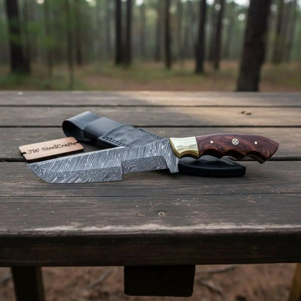 Custom Handmade Damascus Steel Tracker Knife / Hunting Knife DK-0129
