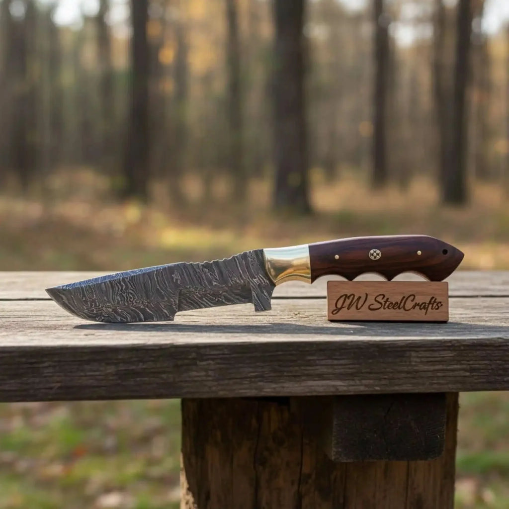 Custom Handmade Damascus Steel Tracker Knife / Hunting Knife DK-0129