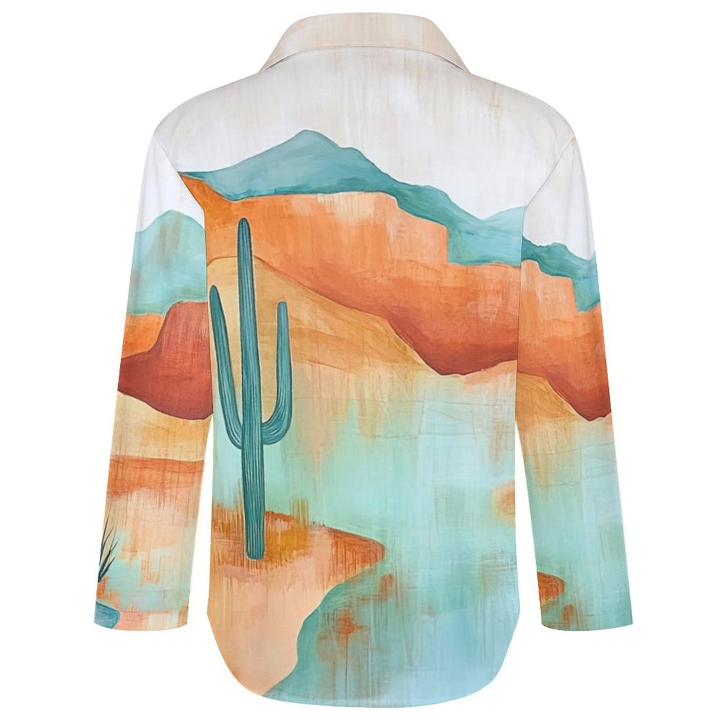 Baha Ranch Colores de Mexico Turquoise Desert Button Up Blouse by Baha Ranch Western Wear - product image 5
