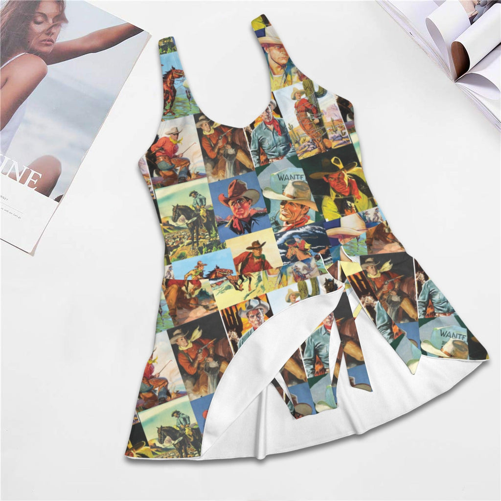 Baha Ranch Vintage Cowboy Skirted Swimsuit by Baha Ranch Western Wear - product image 5