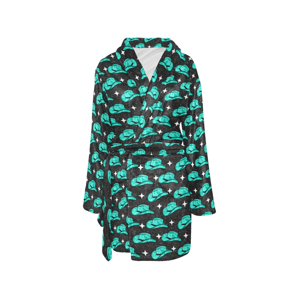 Baha Ranch Turquoise Cowgirl Hat Women's Western Bath Robe by Baha Ranch Western Wear - product image 3
