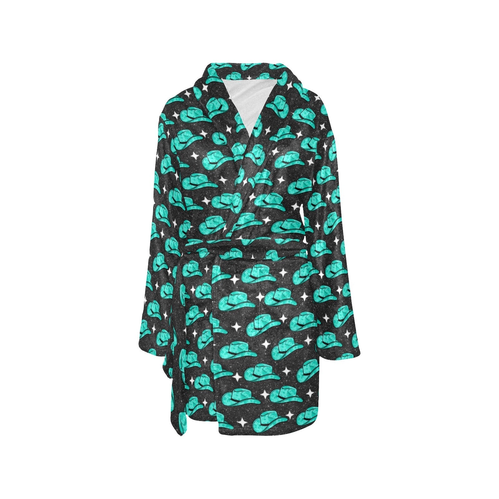 Baha Ranch Turquoise Cowgirl Hat Women's Western Bath Robe by Baha Ranch Western Wear - product image 3