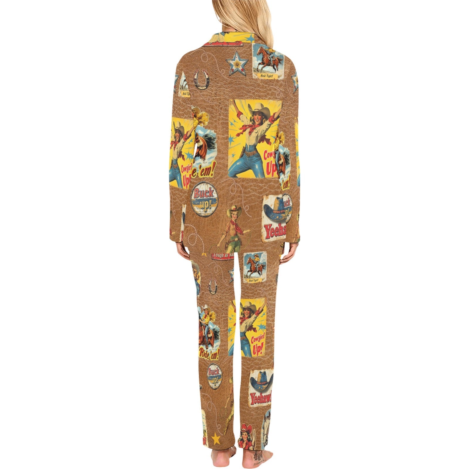 Baha Ranch Vintage Cowgirl Collage Pajama Set by Baha Ranch Western Wear - product image 3