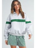 Tate Two Toned Half Zip | Pullover — view 3