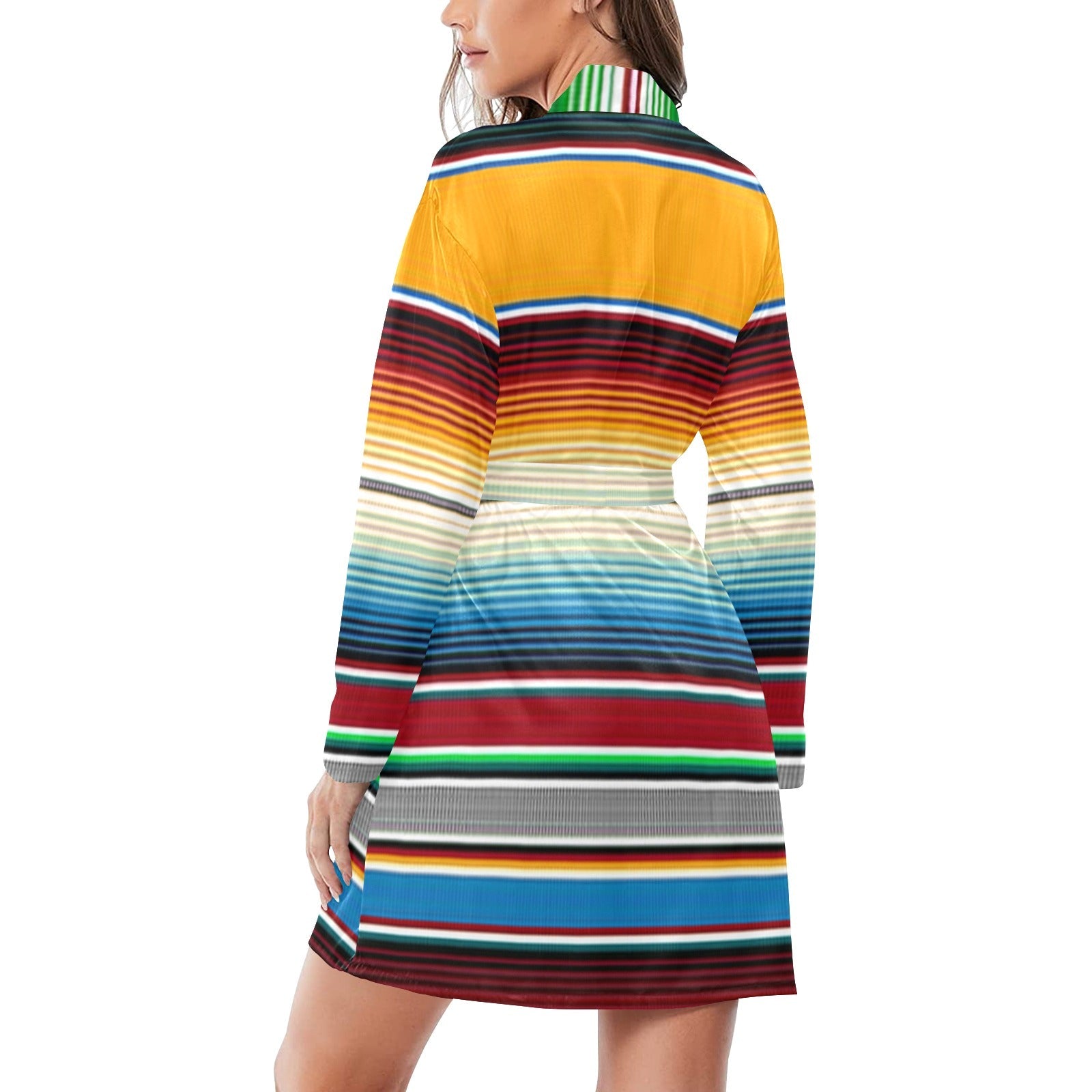 Baha Ranch Mustard Serape Women's Belted Satin Feel Dressing Lounge Robe by Baha Ranch Western Wear - product image 2
