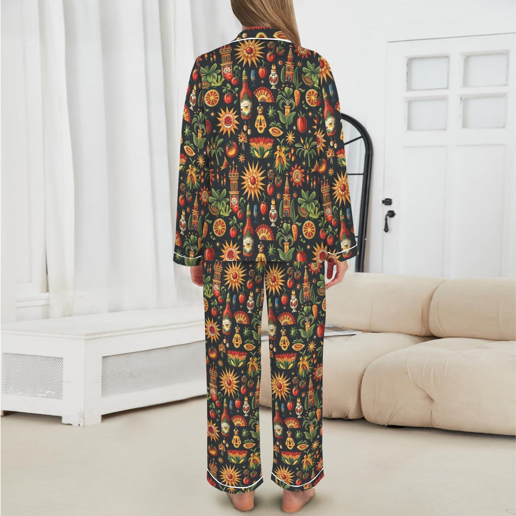 Baha Ranch Colores De Mexico - Mexican Culture Satin Pajamas by Baha Ranch Western Wear - product image 4