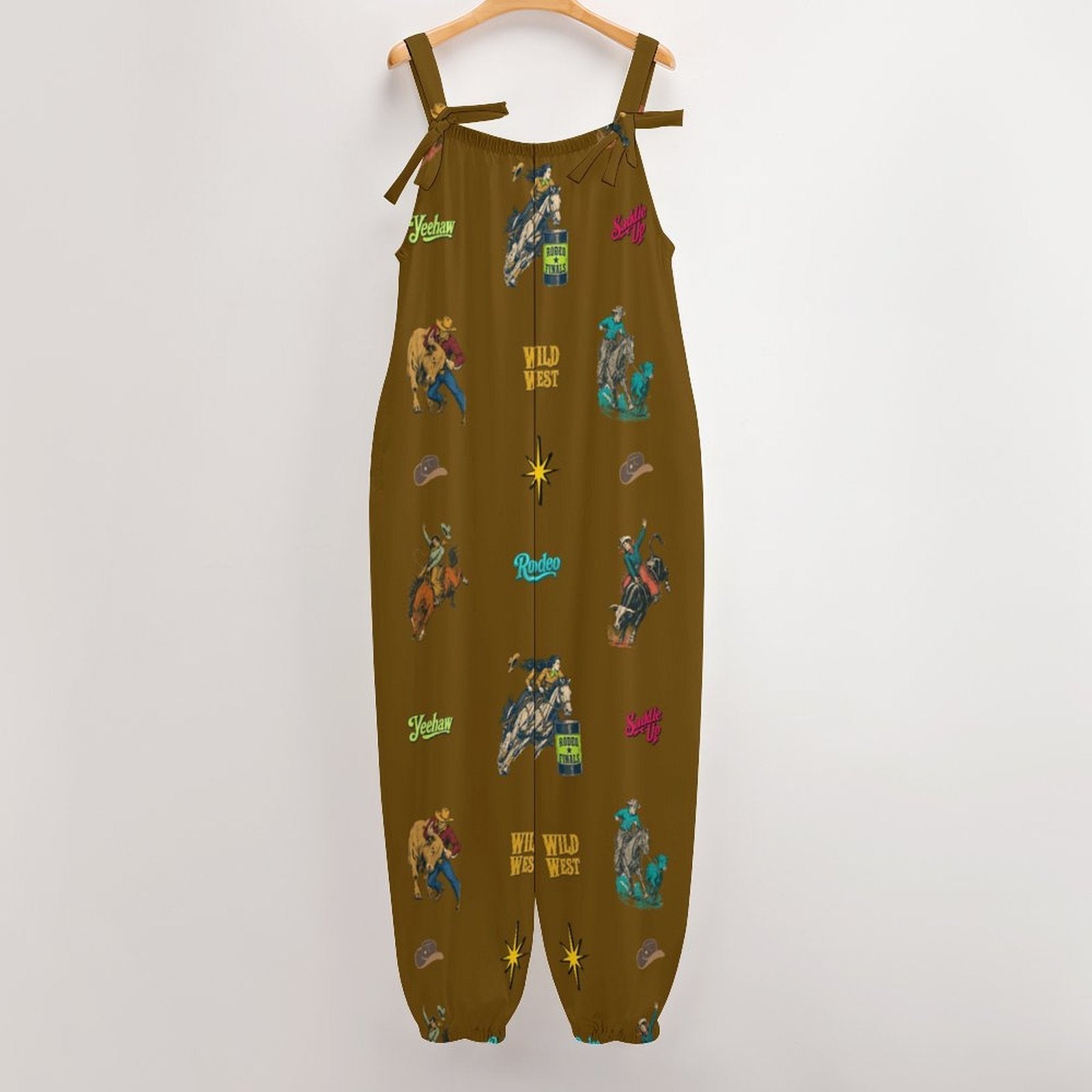 Baha Ranch The Last Roundup Western Rodeo Overalls Jumpsuit Brown by Baha Ranch Western Wear - product image 4