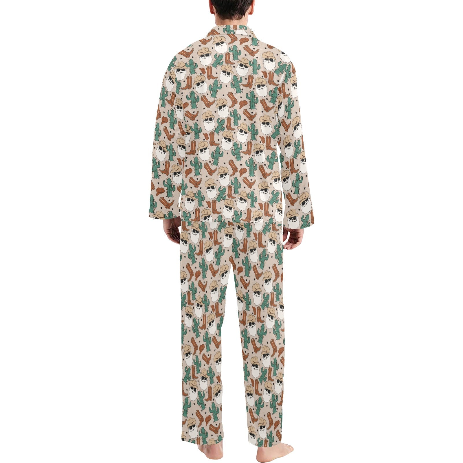 Baha Ranch Cool Santa Christmas Men's Western Pajama Set by Baha Ranch Western Wear - product image 2