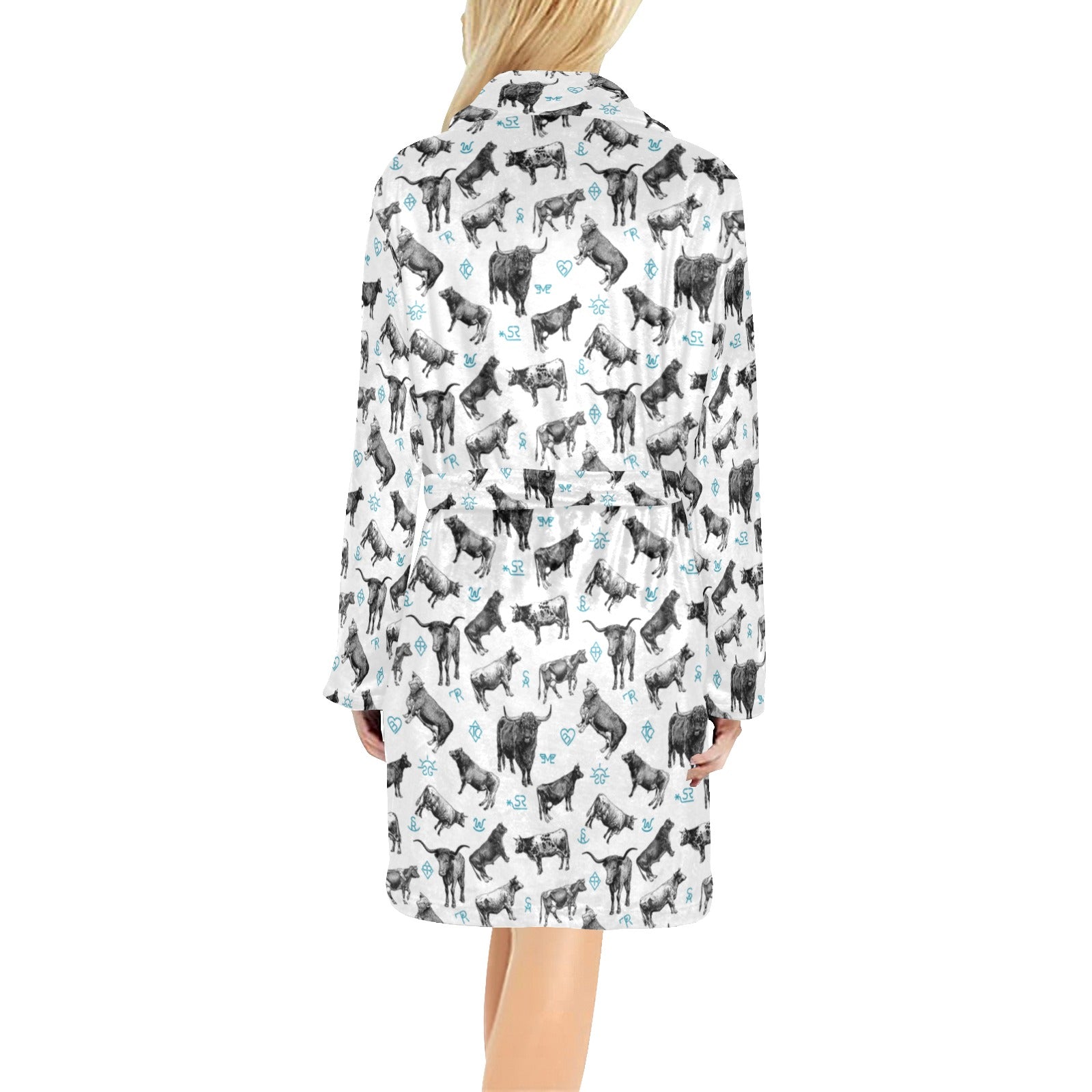 Baha Ranch Cattle and Brands Women's Western Bath Robe by Baha Ranch Western Wear - product image 6