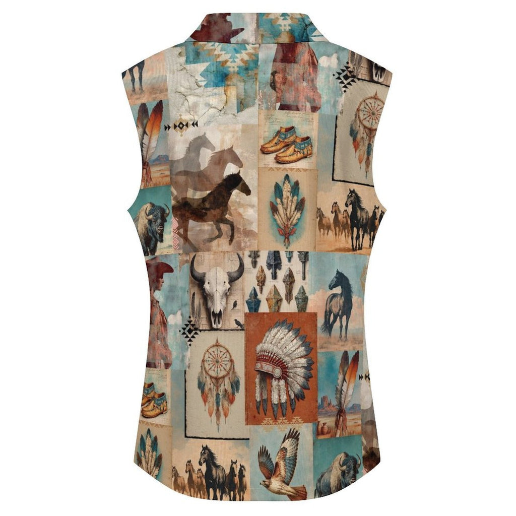 Baha Ranch Bohemian Dreams Sleeveless Polo Tank Top by Baha Ranch Western Wear - product image 4