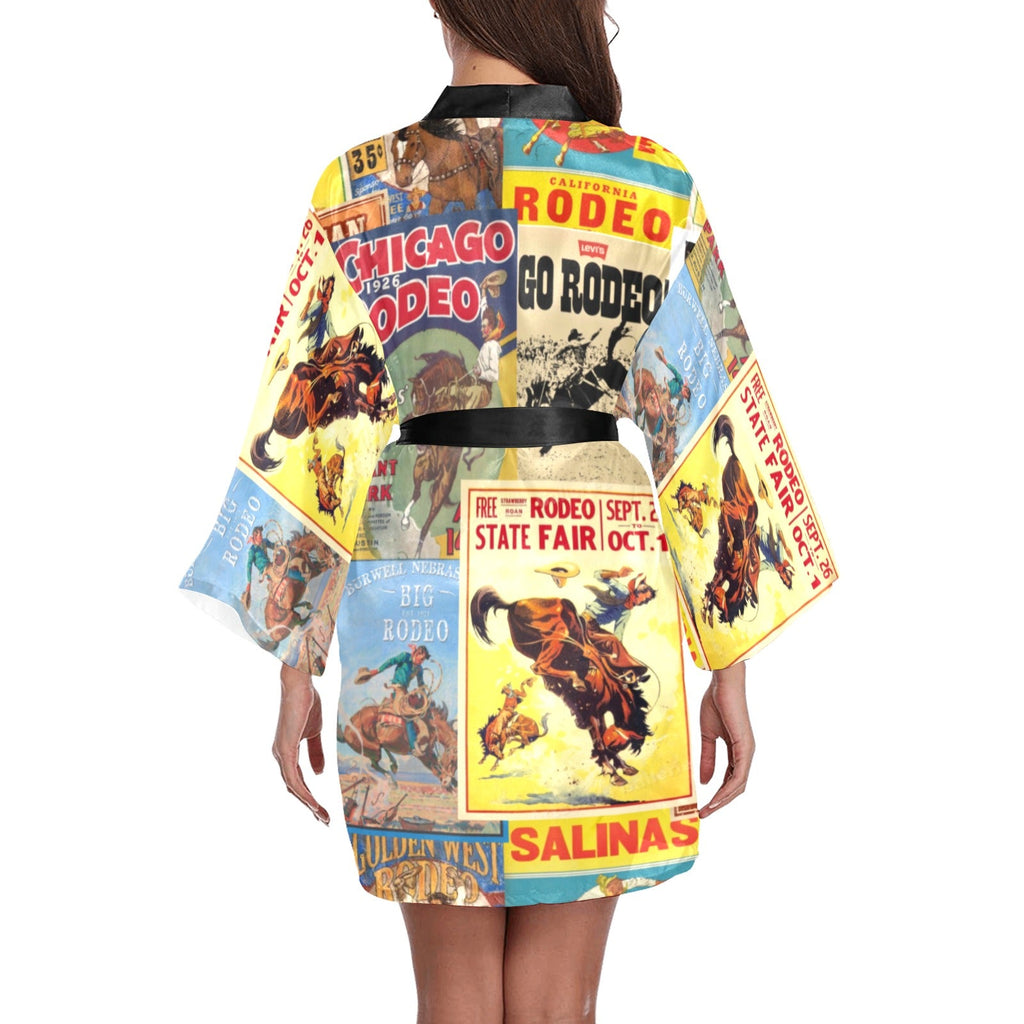 Baha Ranch Vintage Rodeo Poster Women's Lounge Kimono Robe by Baha Ranch Western Wear - product image 2